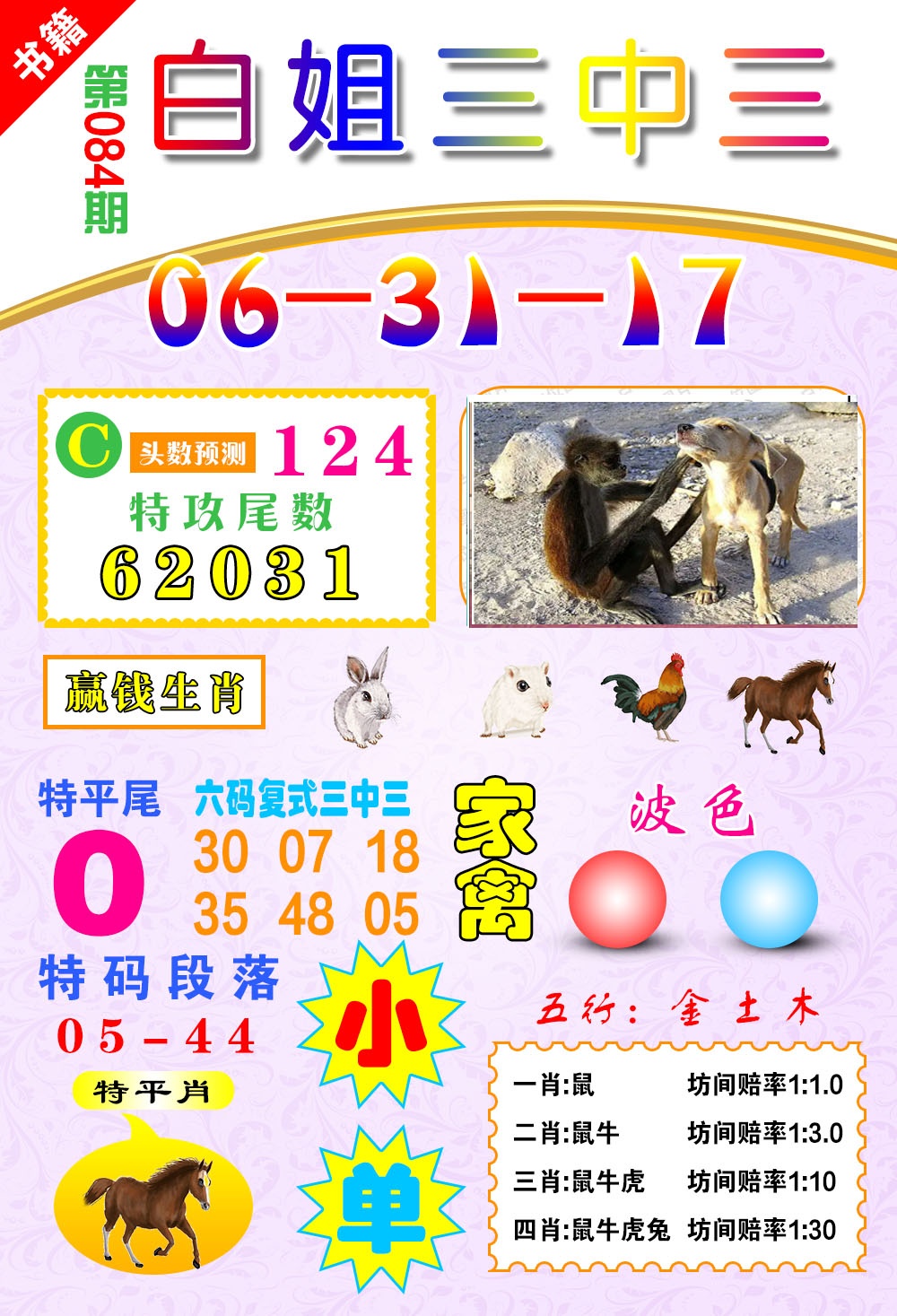 084期澳门白姐锦囊[图]